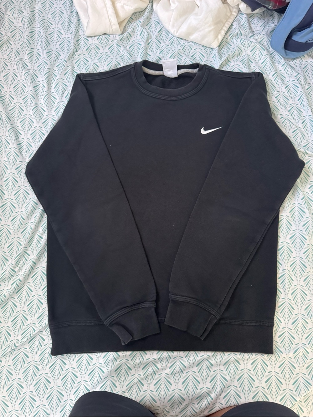 Nike Black Crewneck Sweatshirt with White Swoosh